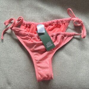 Wild Fable Pink Bikini Cheeky Ruched Swimwear